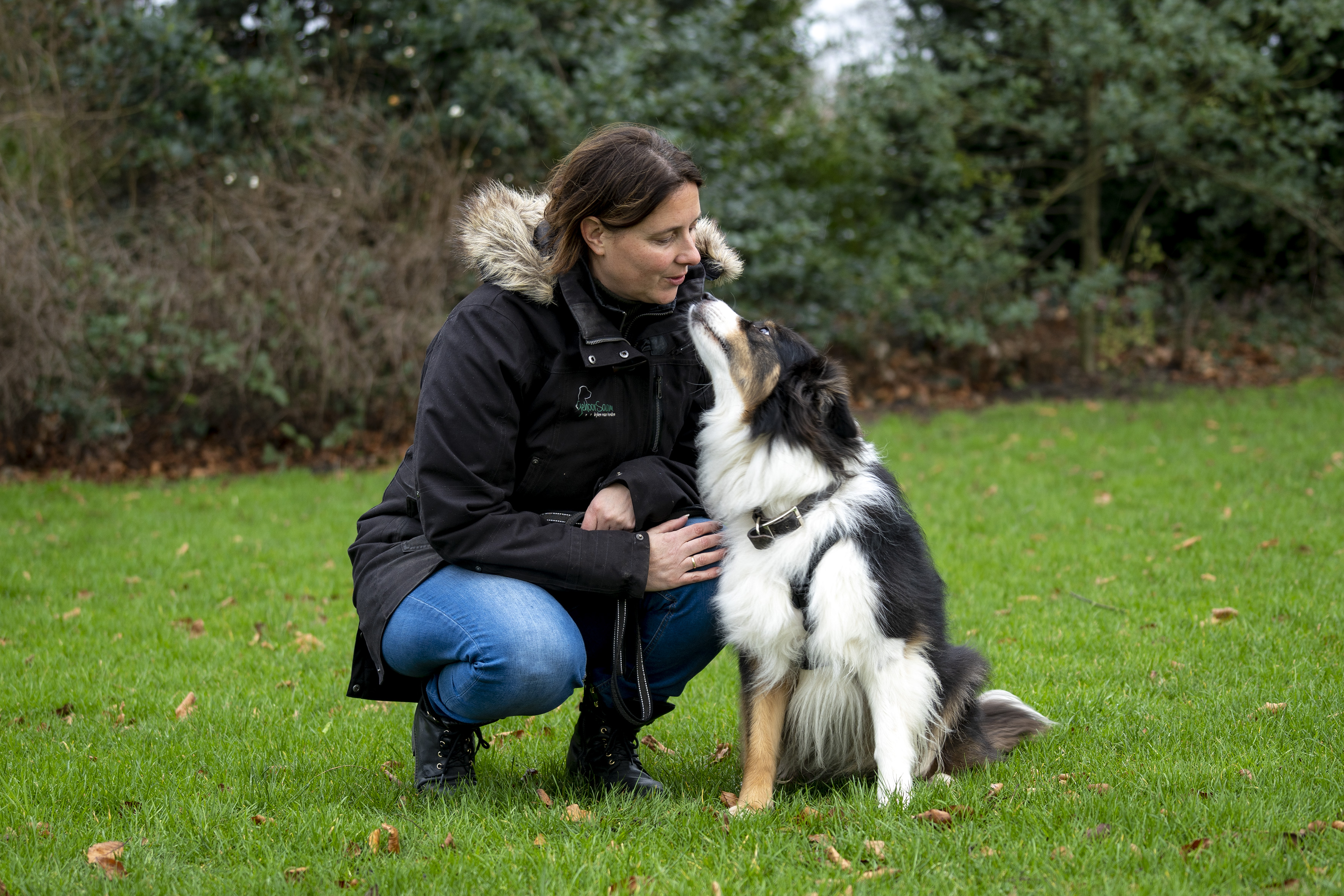 Foto van inge met een hond